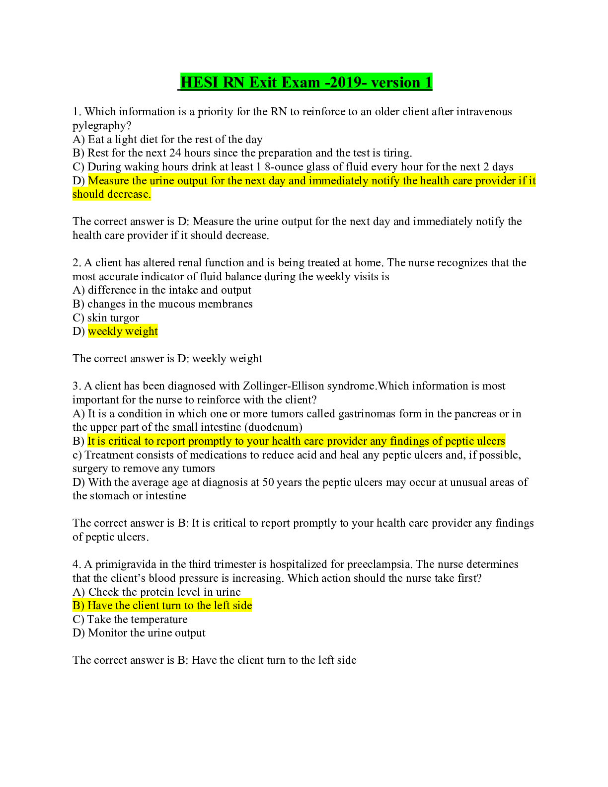 Preview image of HESI RN Exit Exam -2019- version 1.pdf document